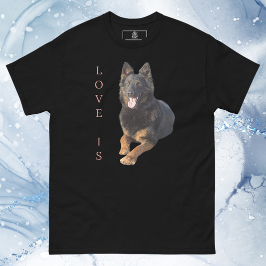 Love Is T-Shirt for Men Gift For Women and Dog Lover