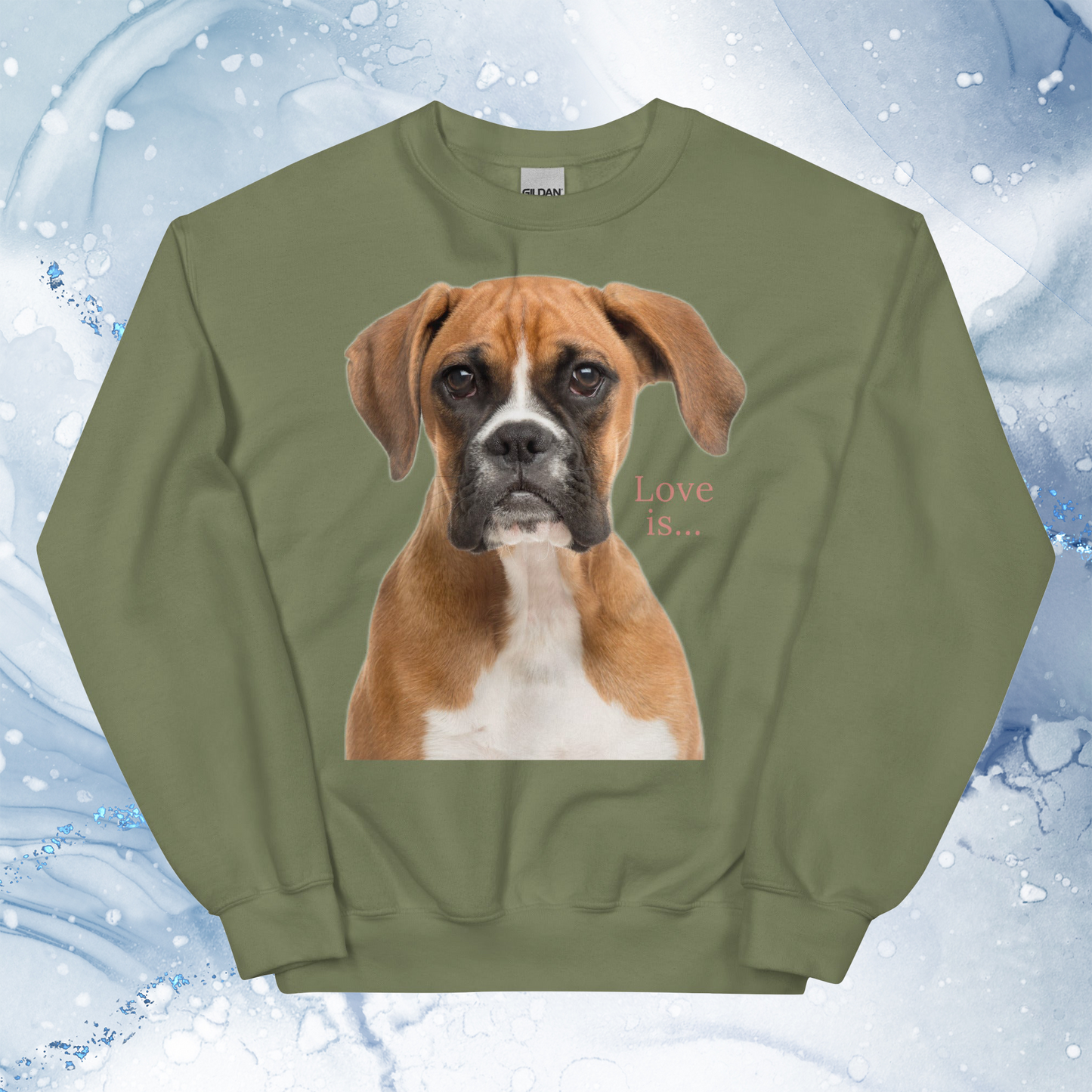 Love Is Sweatshirt for Men Gift For Women and Dog Lover