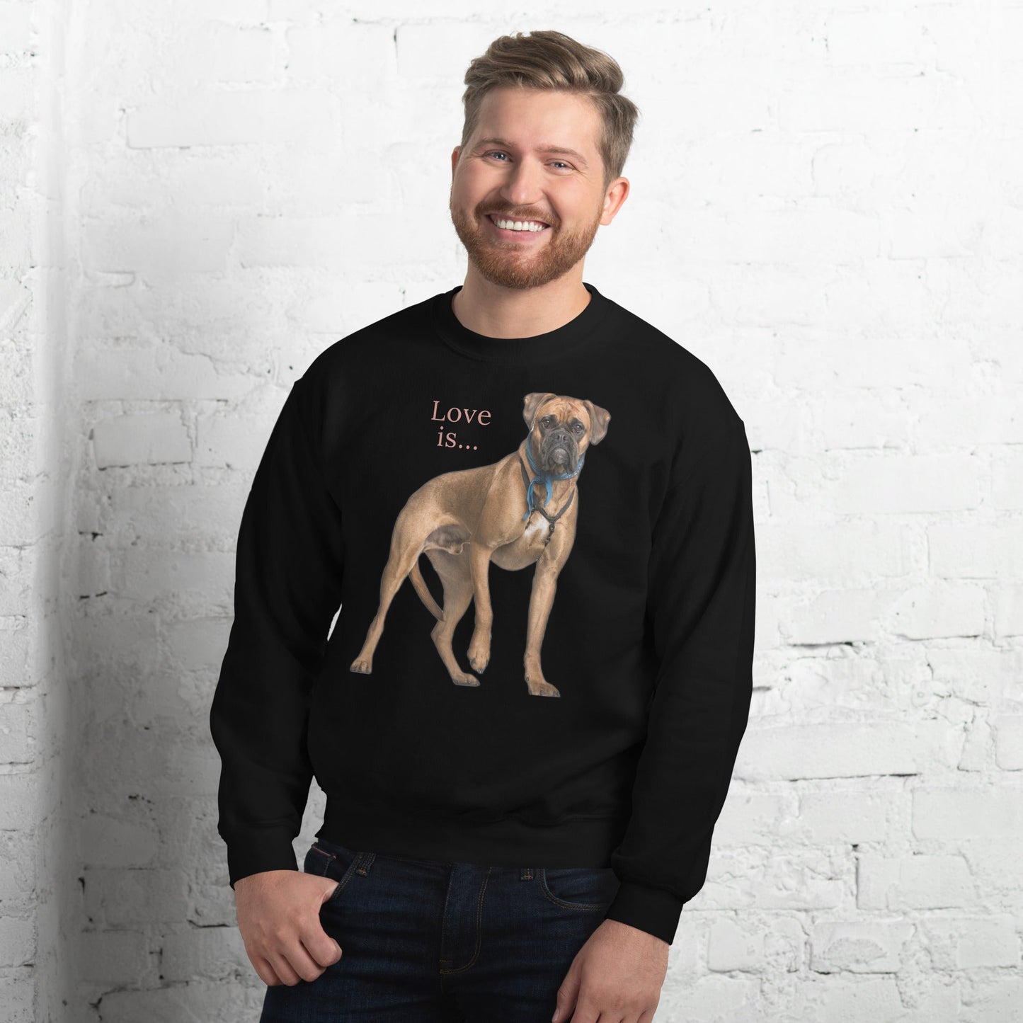 Love Is Sweatshirt for Men Gift For Women and Dog Lover