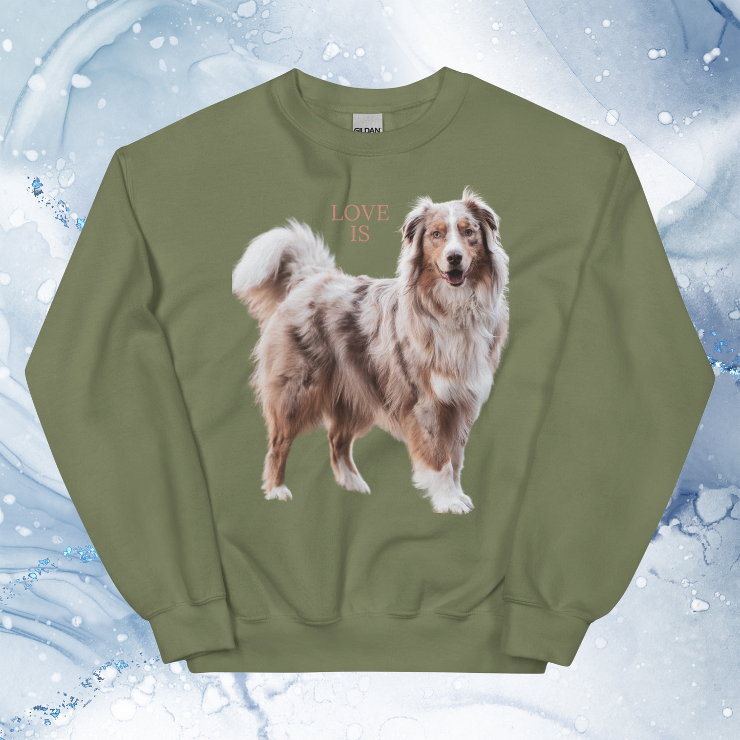 Love Is Sweatshirt for Men Gift For Women and Dog Lover