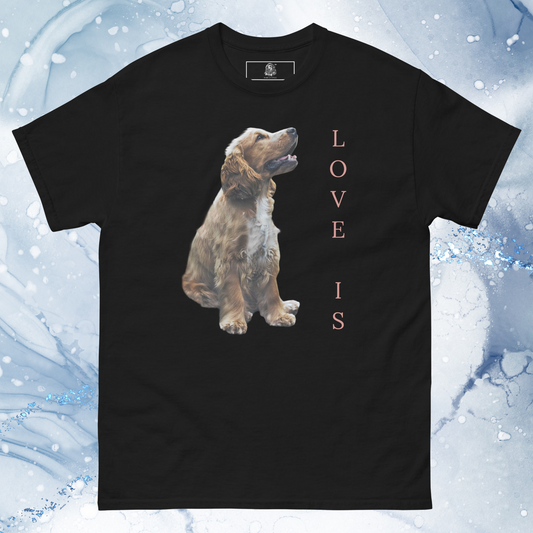 Love Is T-Shirt for Men Gift For Women and Dog Lover