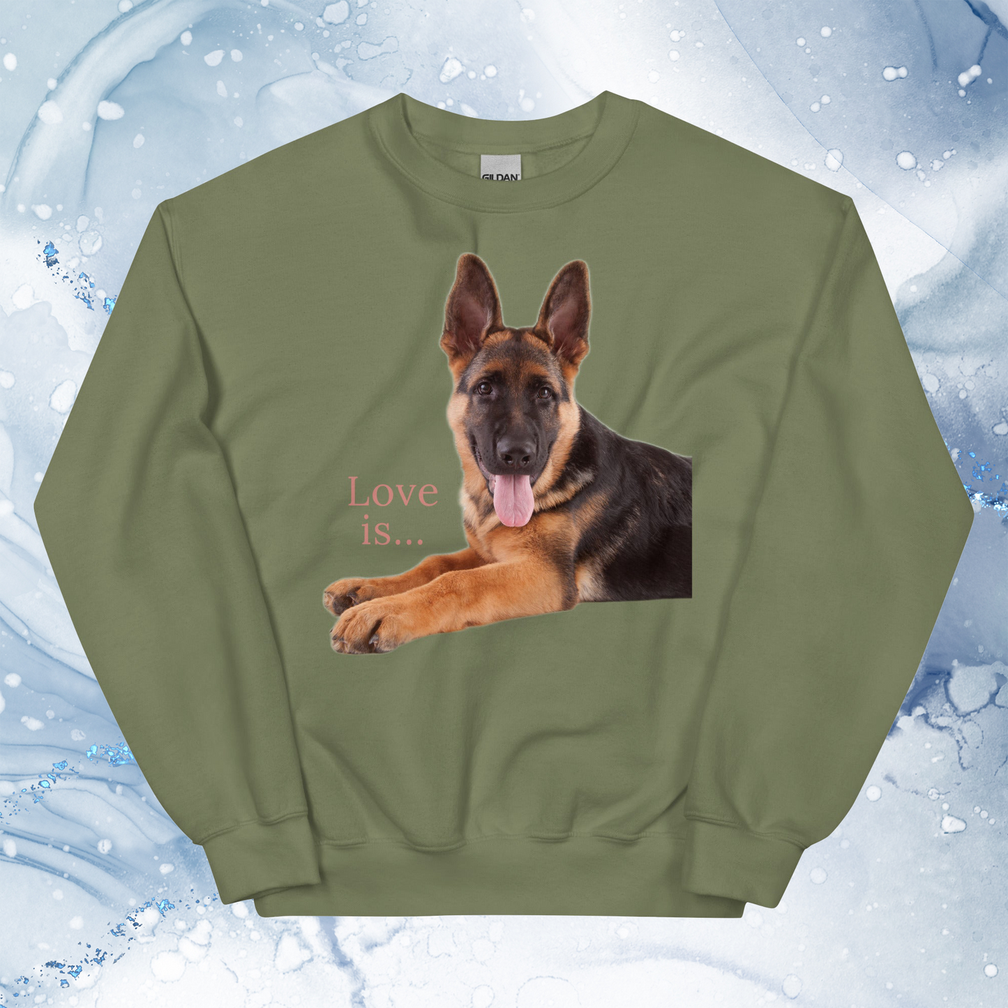 Love Is Sweatshirt for Men Gift For Women and Dog Lover