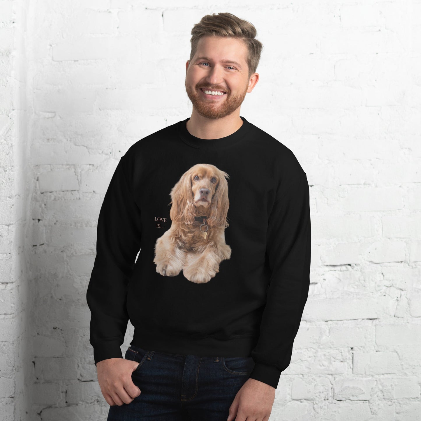 Love Is Sweatshirt for Men Gift For Women and Dog Lover