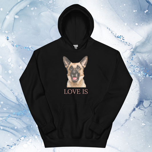 Love Is Hoodie for Men Gift For Women and Dog Lover