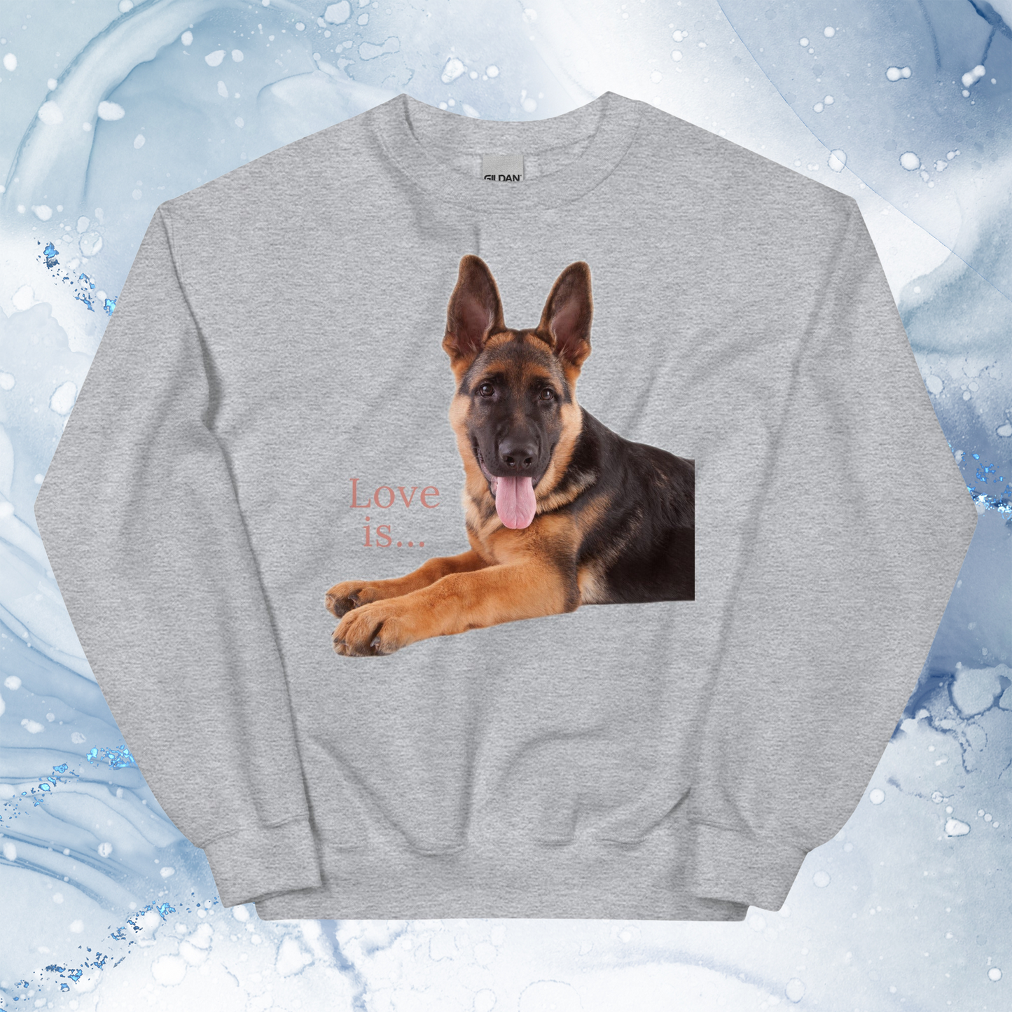 Love Is Sweatshirt for Men Gift For Women and Dog Lover