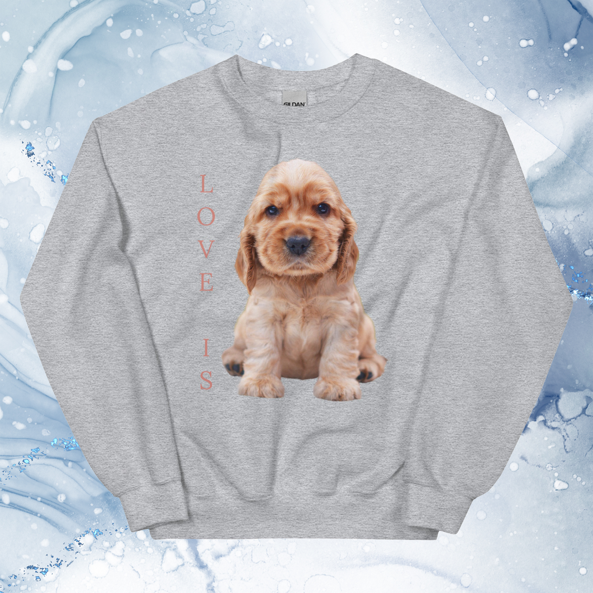 Love Is Sweatshirt for Men Gift For Women and Dog Lover