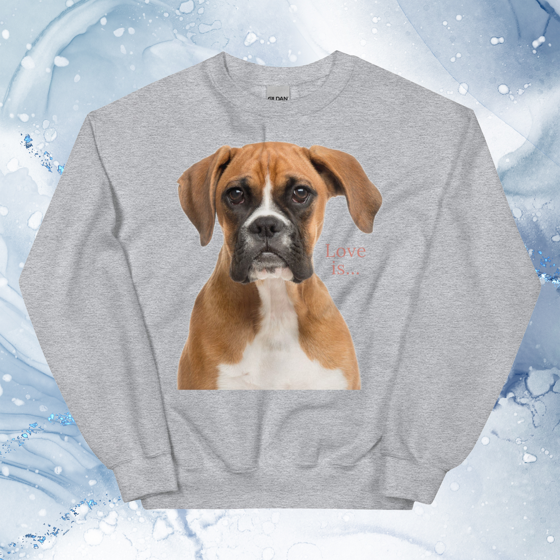 Love Is Sweatshirt for Men Gift For Women and Dog Lover