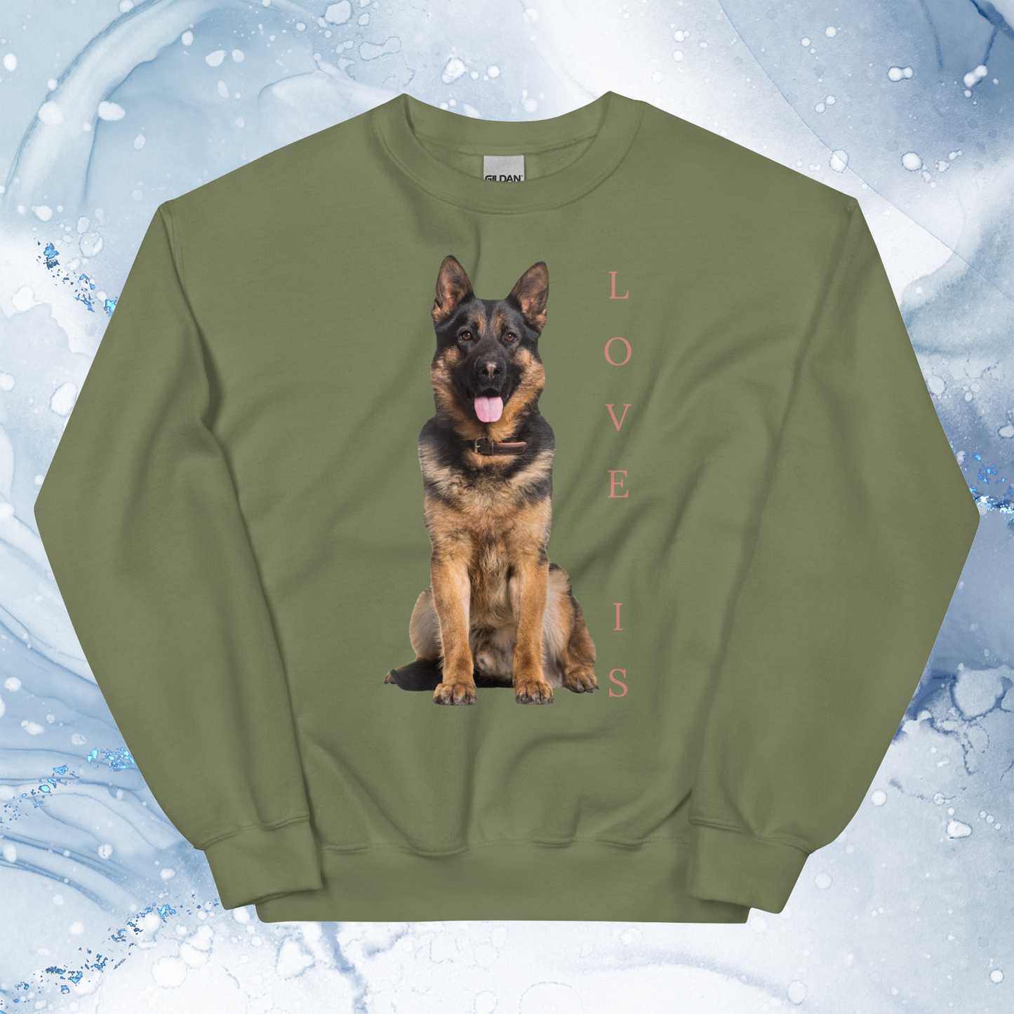 Love Is Sweatshirt for Men Gift For Women and Dog Lover