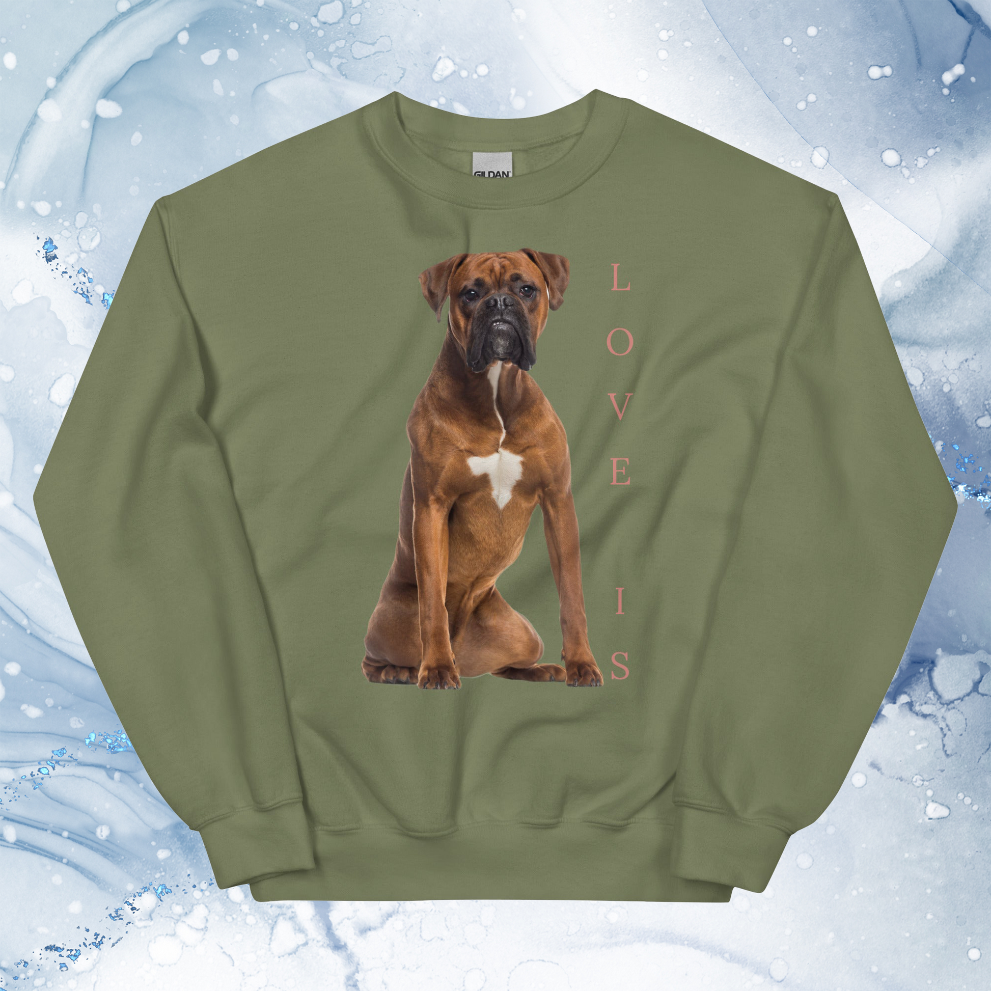 Love Is Sweatshirt for Men Gift For Women and Dog Lover