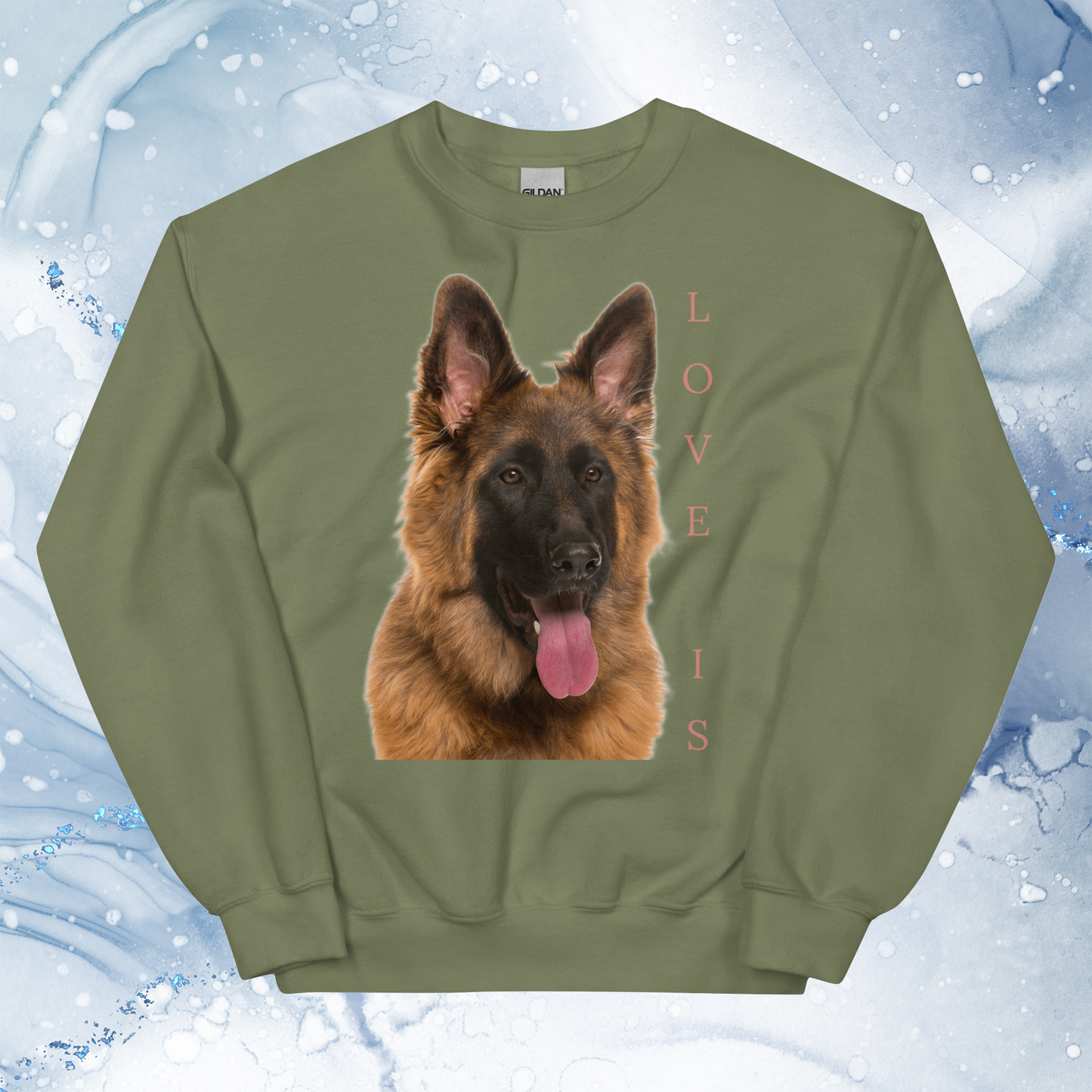 Love Is Sweatshirt for Men Gift For Women and Dog Lover