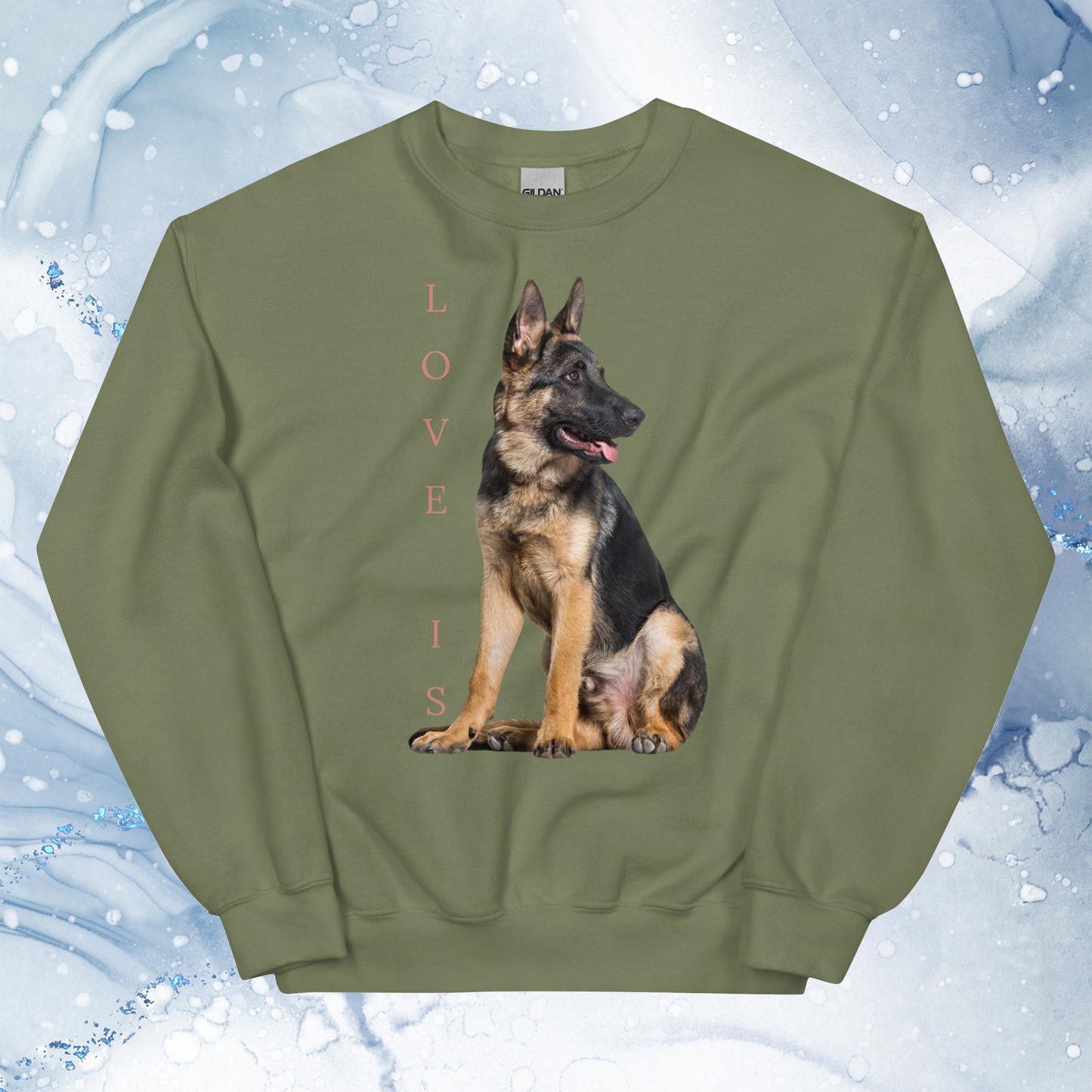 Love Is Sweatshirt for Men Gift For Women and Dog Lover