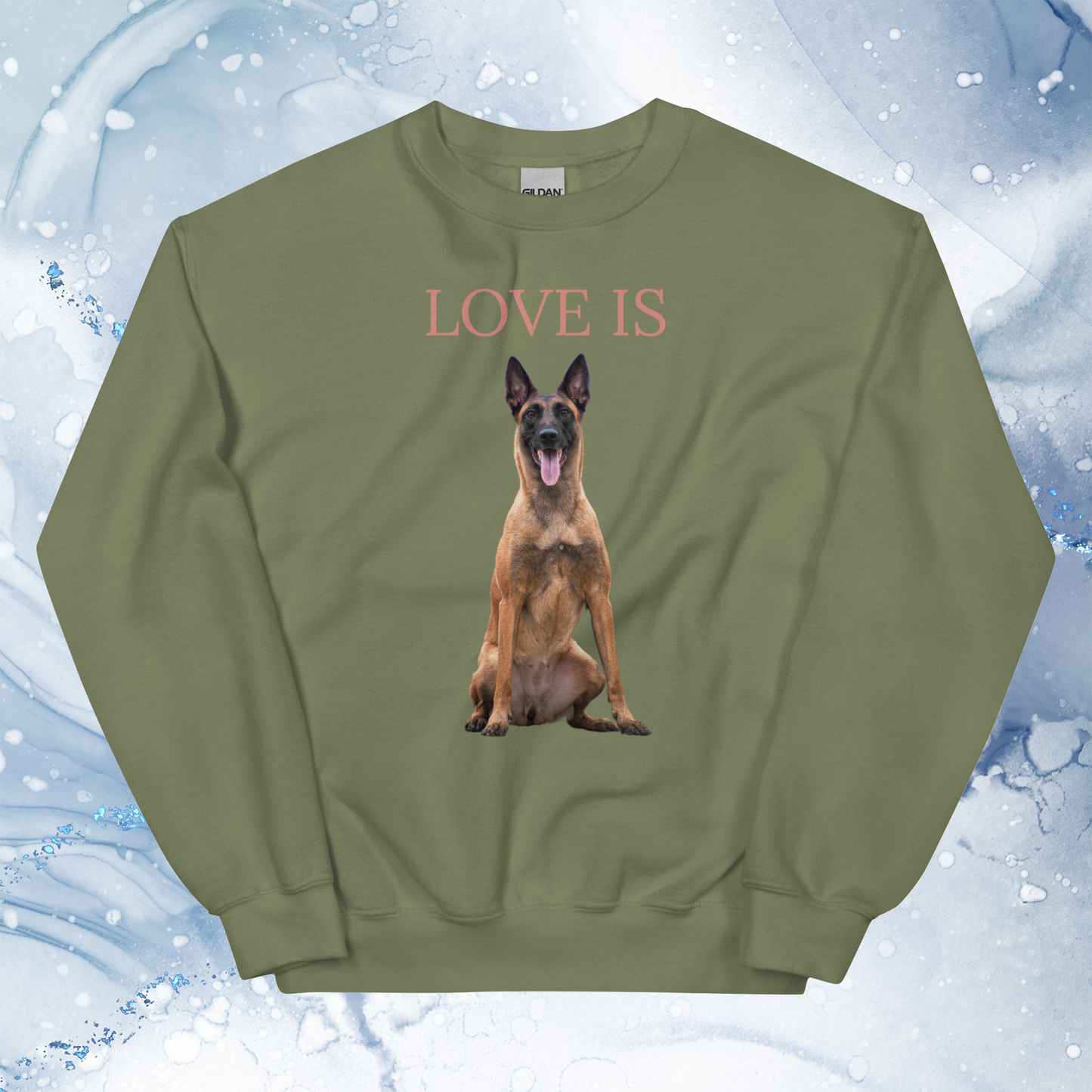 Love Is Sweatshirt for Men Gift For Women and Dog Lover