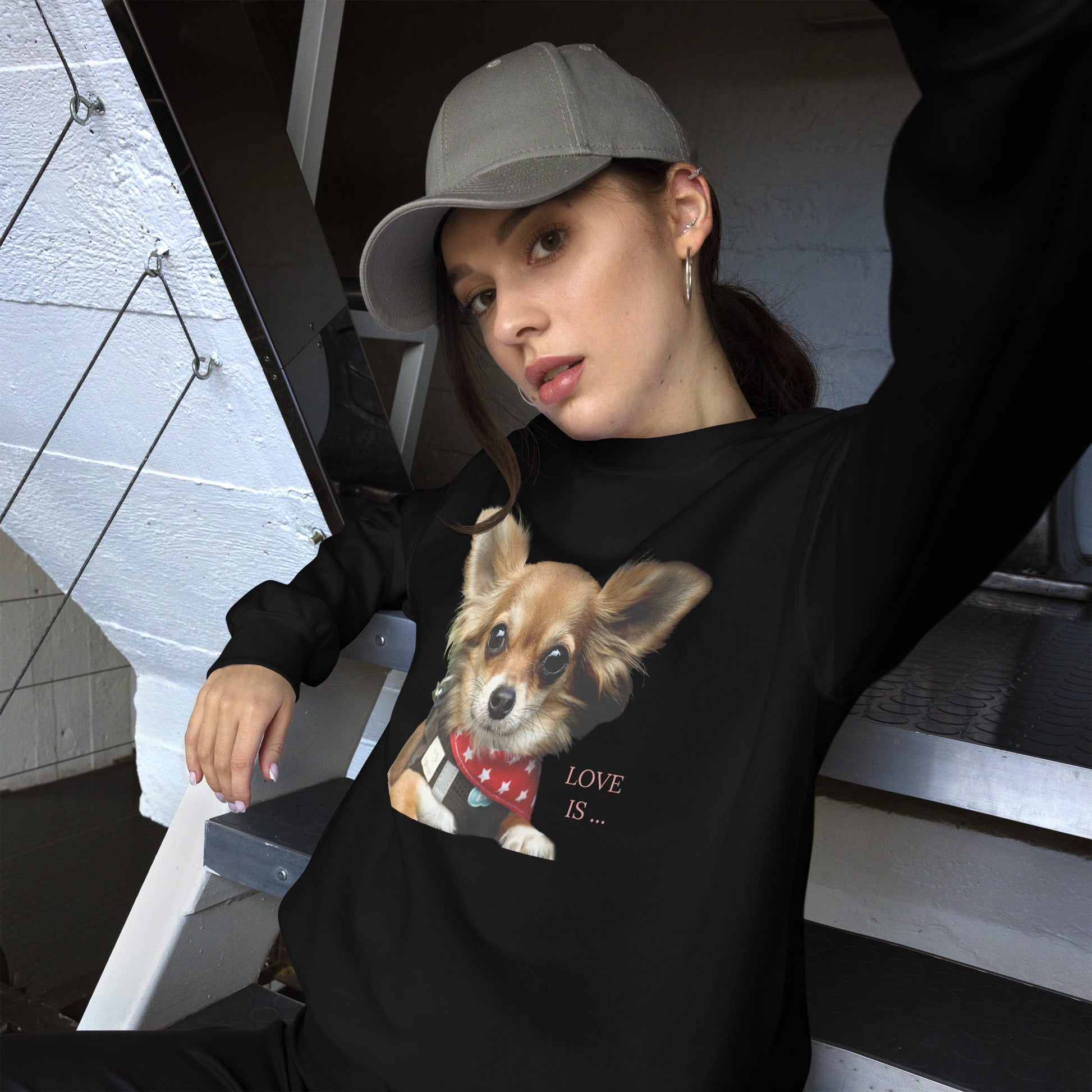 Love Is Sweatshirt for Men Gift For Women and Dog Lover