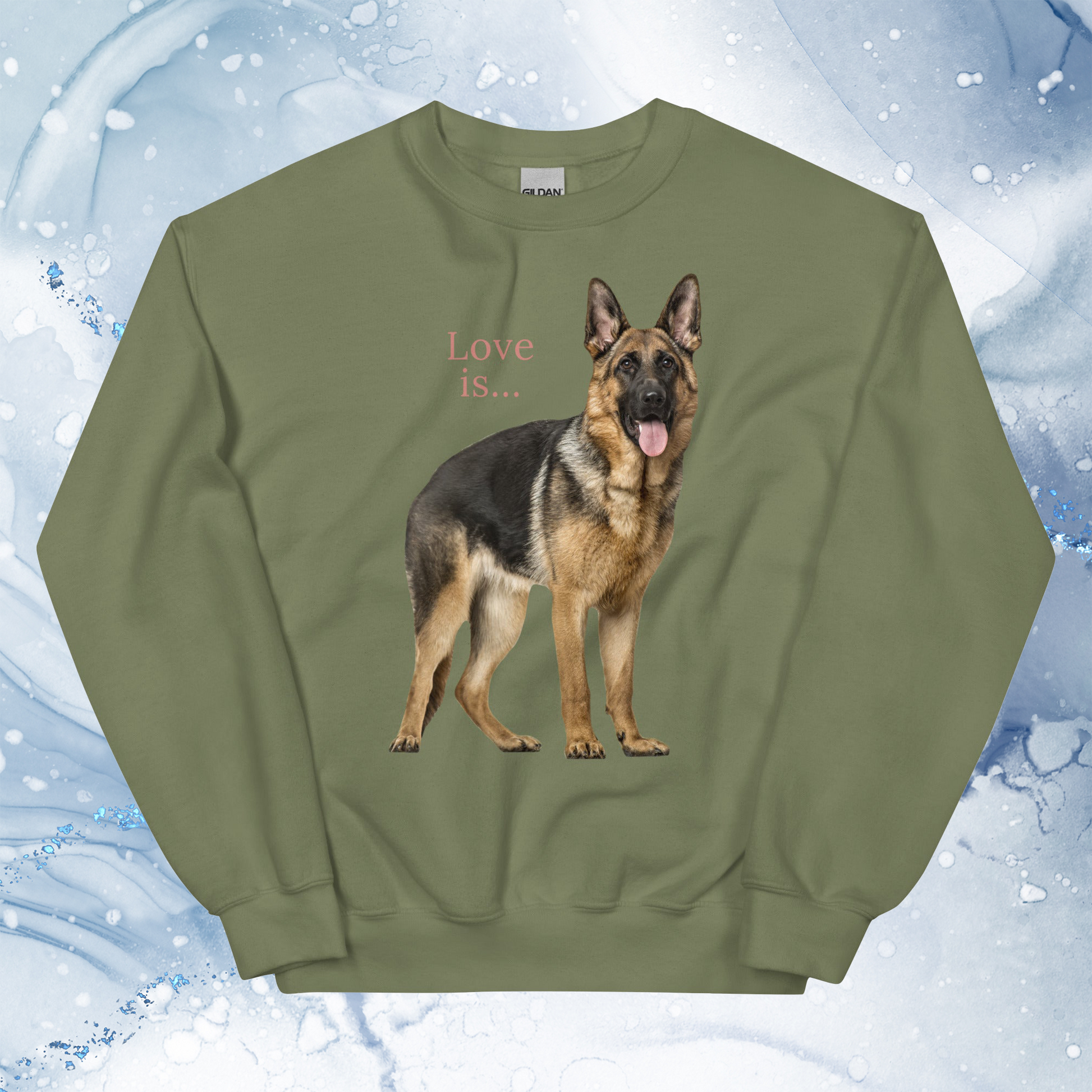 Love Is Sweatshirt for Men Gift For Women and Dog Lover