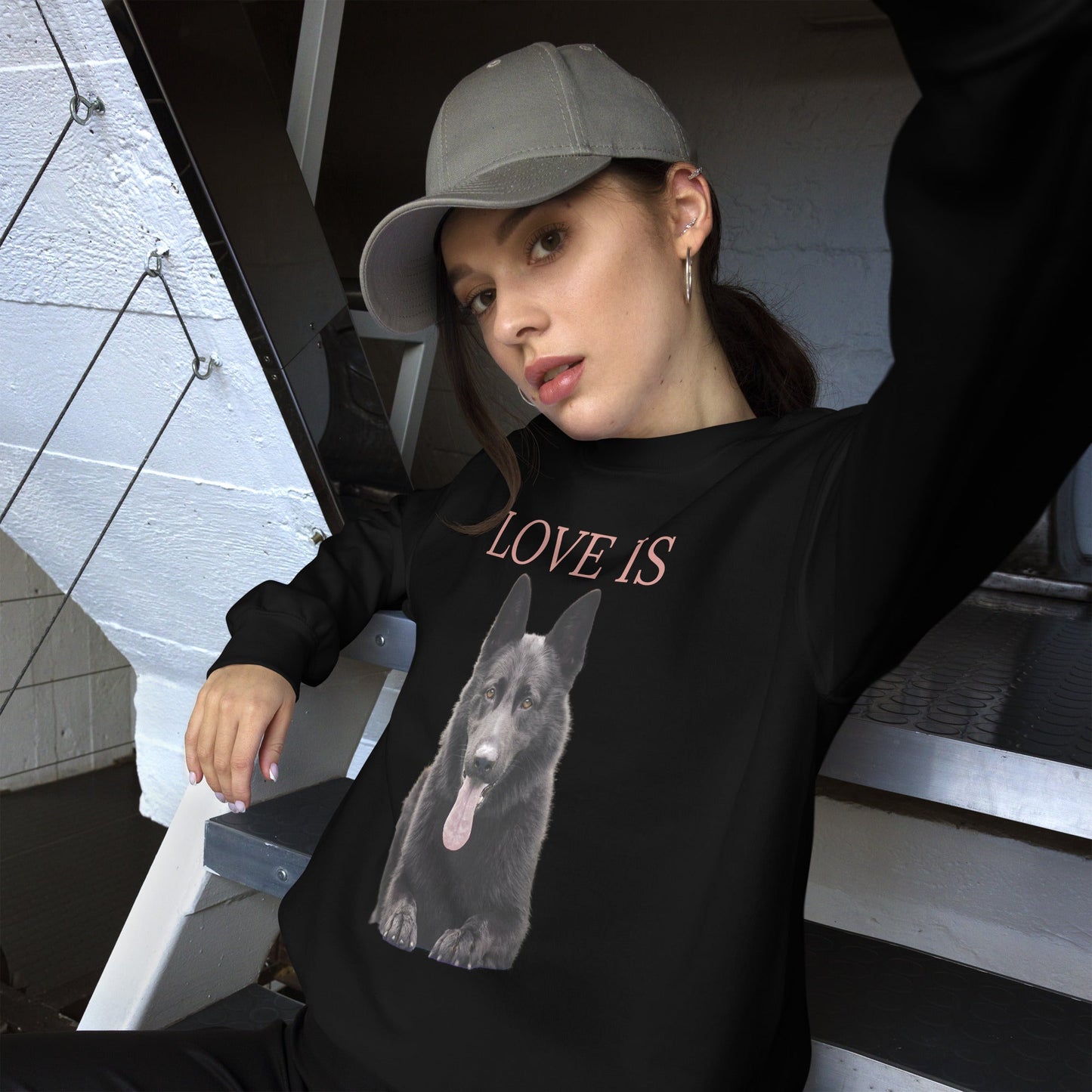 Love Is Sweatshirt for Men Gift For Women and Dog Lover