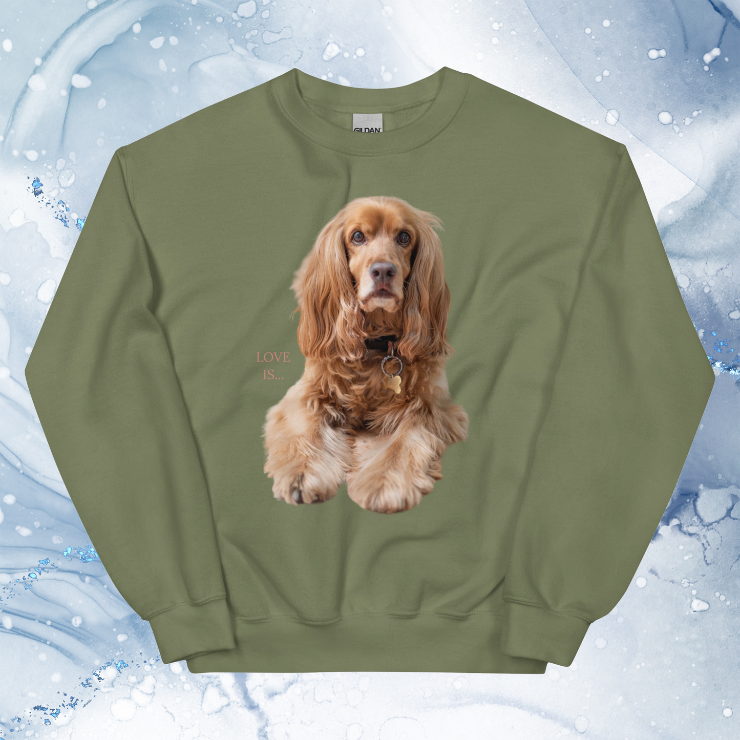 Love Is Sweatshirt for Men Gift For Women and Dog Lover