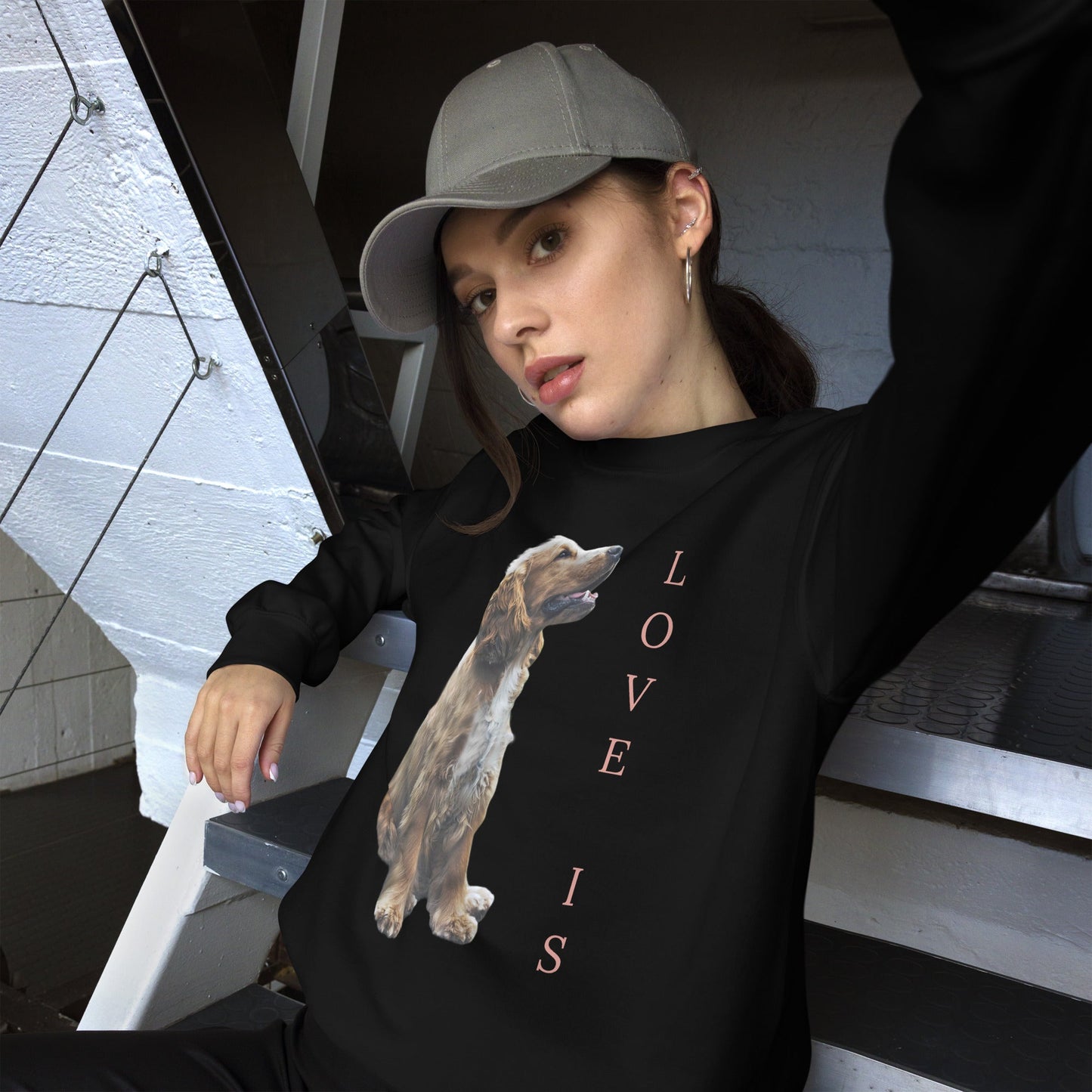 Love Is Sweatshirt for Men Gift For Women and Dog Lover