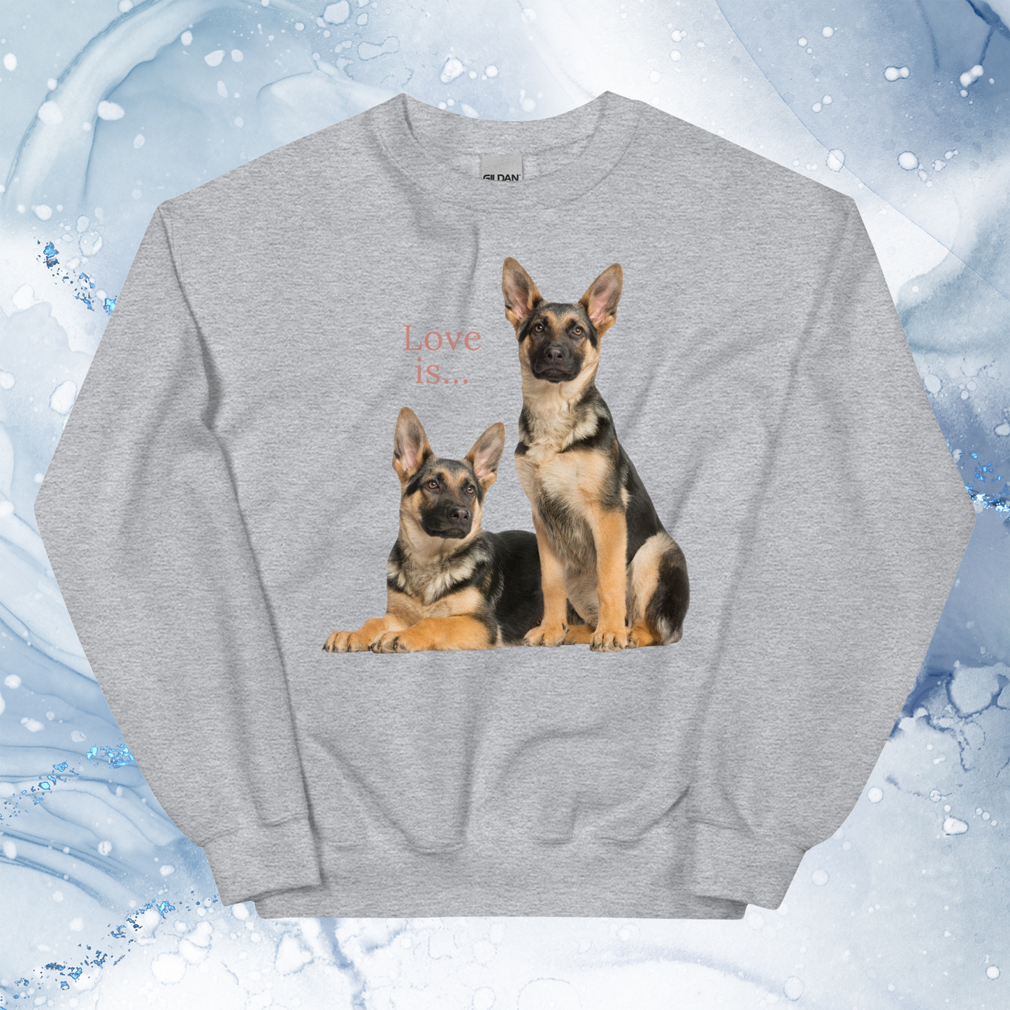 Love Is Sweatshirt for Men Gift For Women and Dog Lover