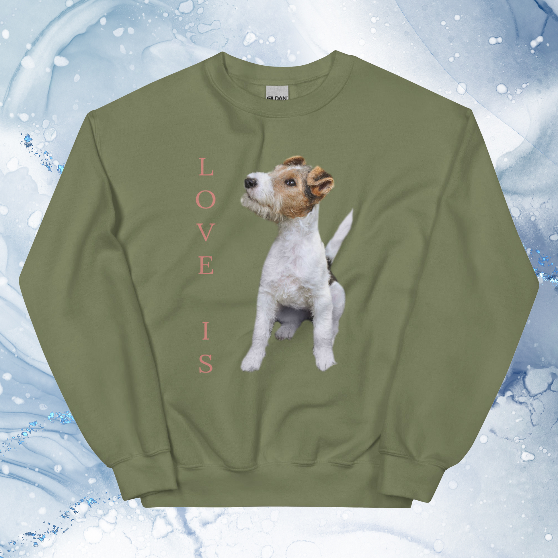 Love Is Sweatshirt for Men Gift For Women and Dog Lover