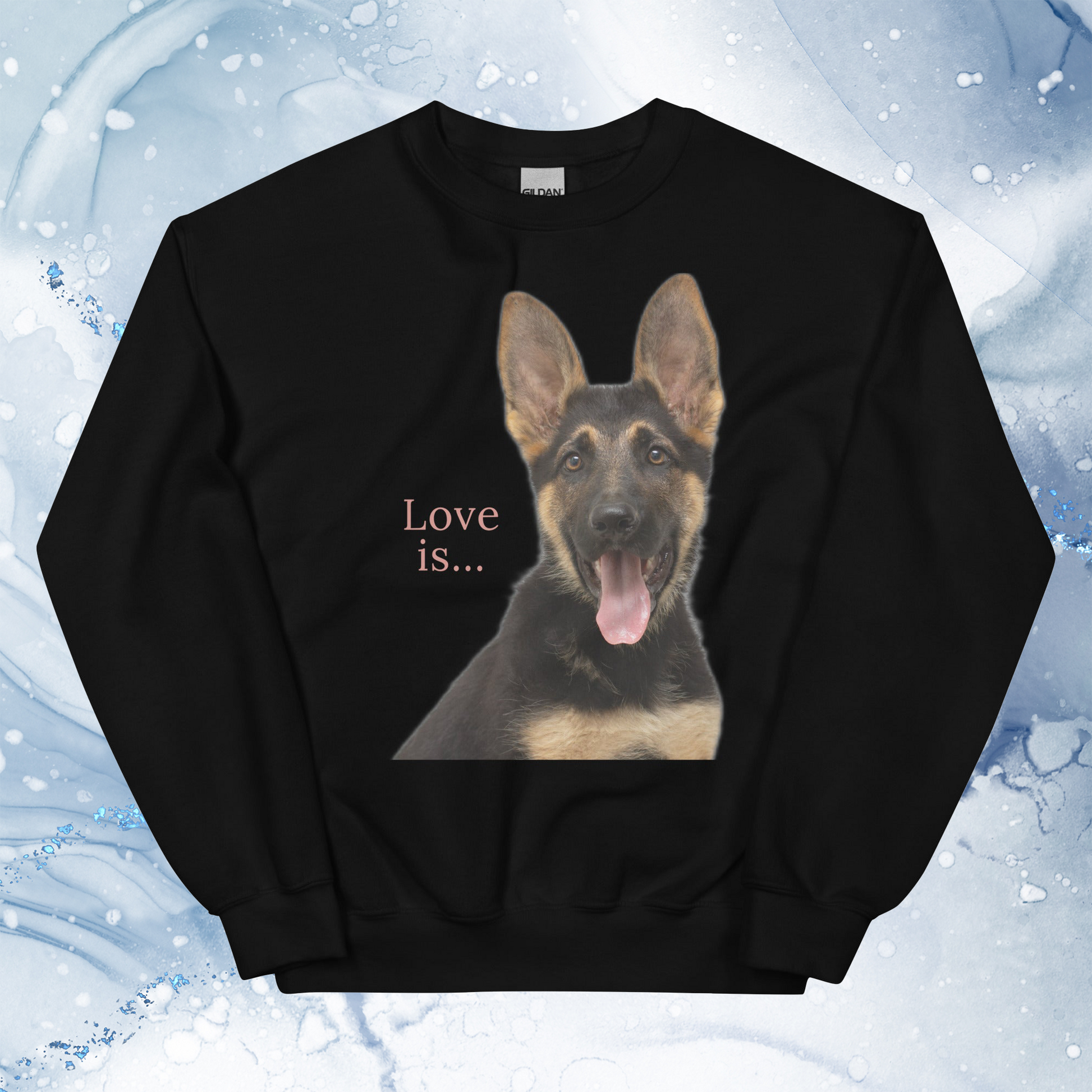 Love Is Sweatshirt for Men Gift For Women and Dog Lover