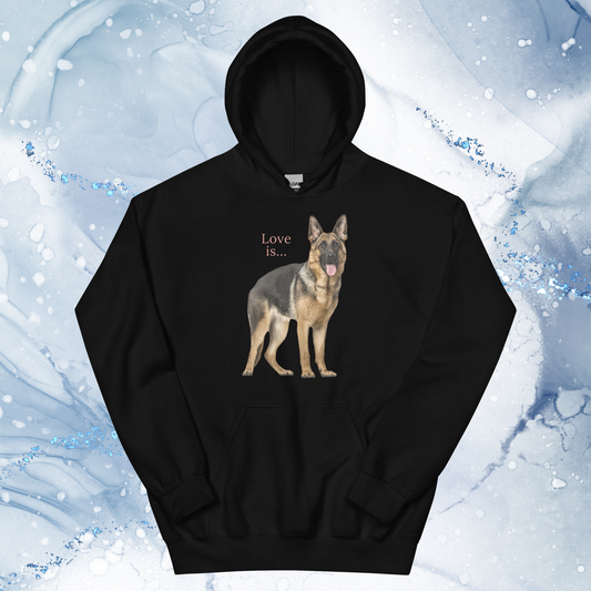 Love Is Hoodie for Men Gift For Women and Dog Lover