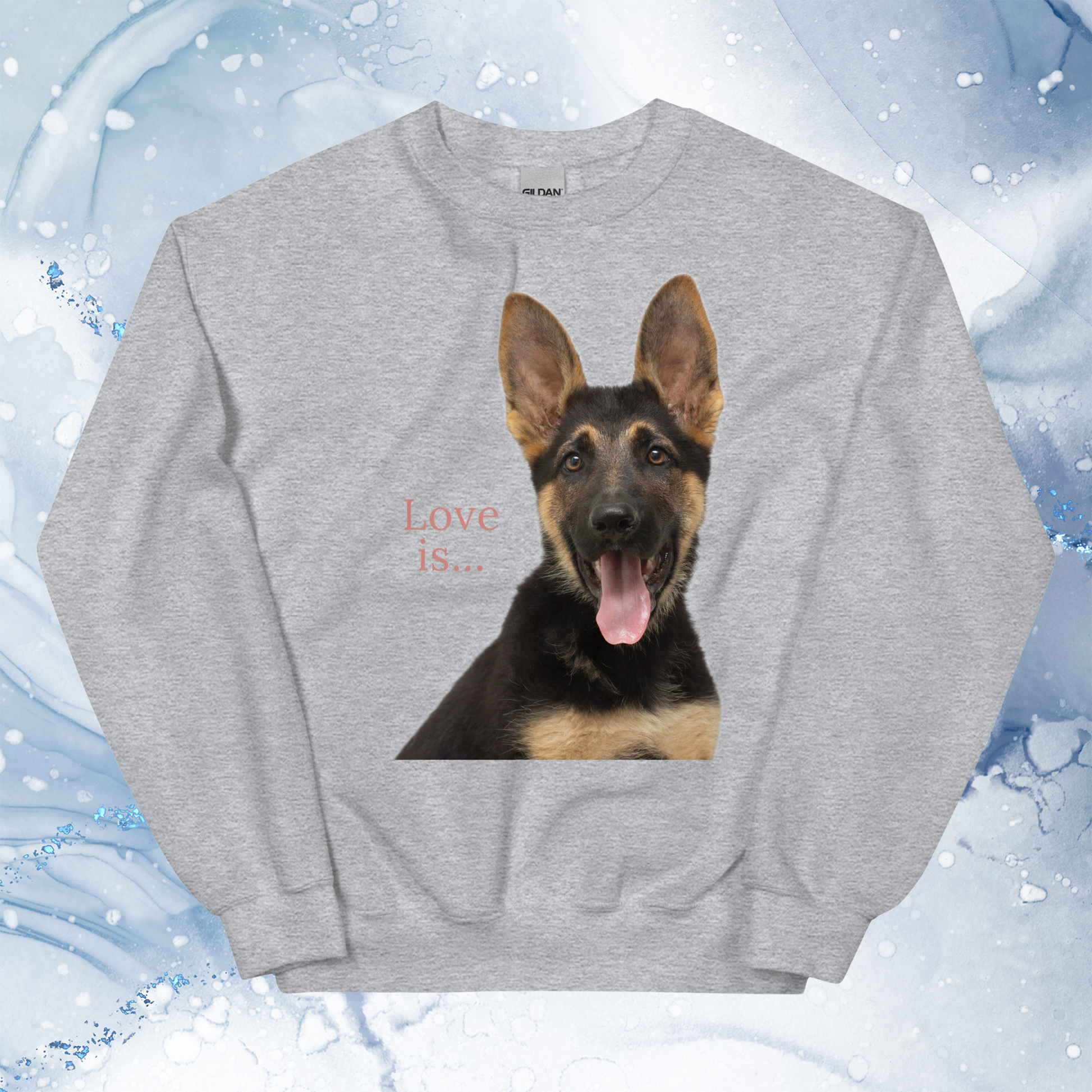 Love Is Sweatshirt for Men Gift For Women and Dog Lover