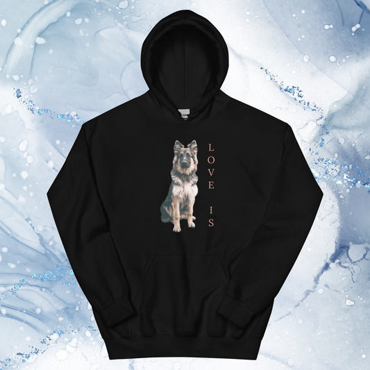 Love Is Hoodie for Men Gift For Women and Dog Lover