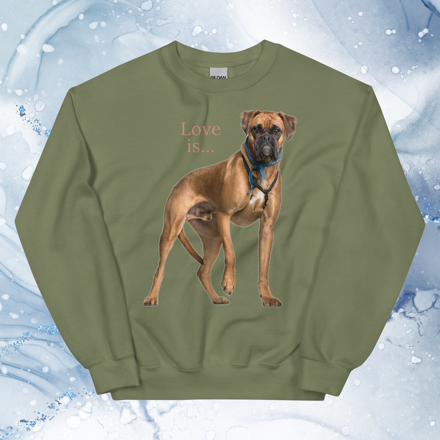 Love Is Sweatshirt for Men Gift For Women and Dog Lover