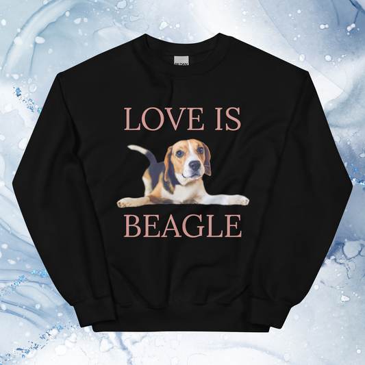 Love Is Sweatshirt for Men Gift For Women and Dog Lover