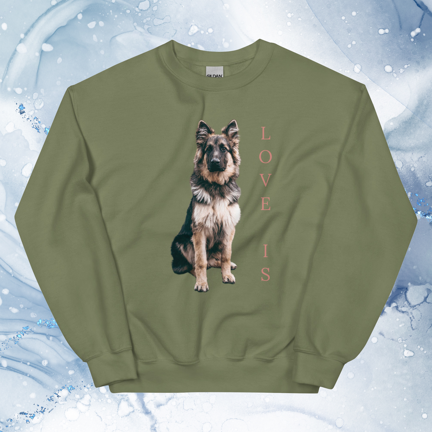 Love Is Sweatshirt for Men Gift For Women and Dog Lover