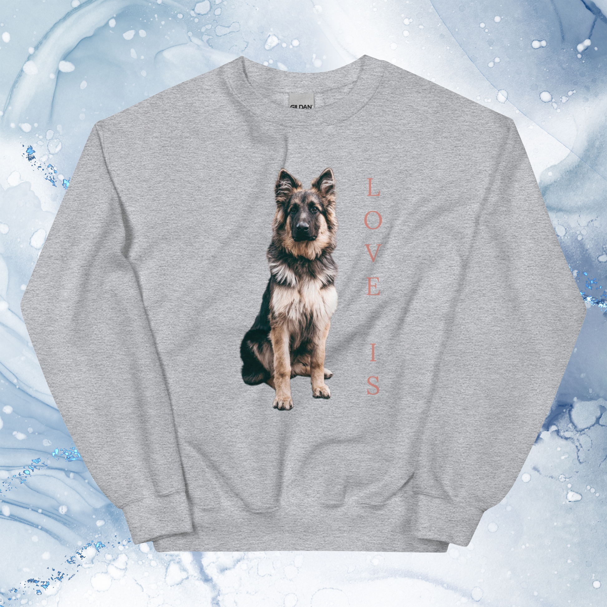 Love Is Sweatshirt for Men Gift For Women and Dog Lover