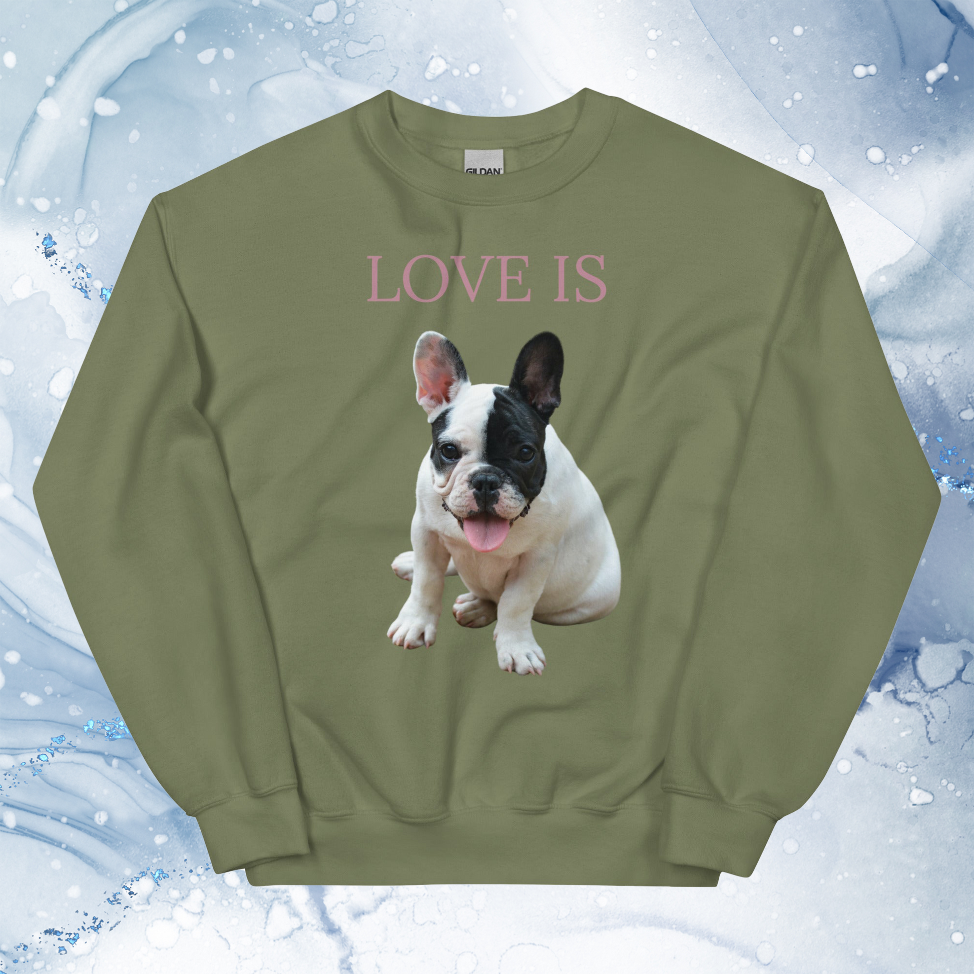 Love Is Sweatshirt for Men Gift For Women and Dog Lover