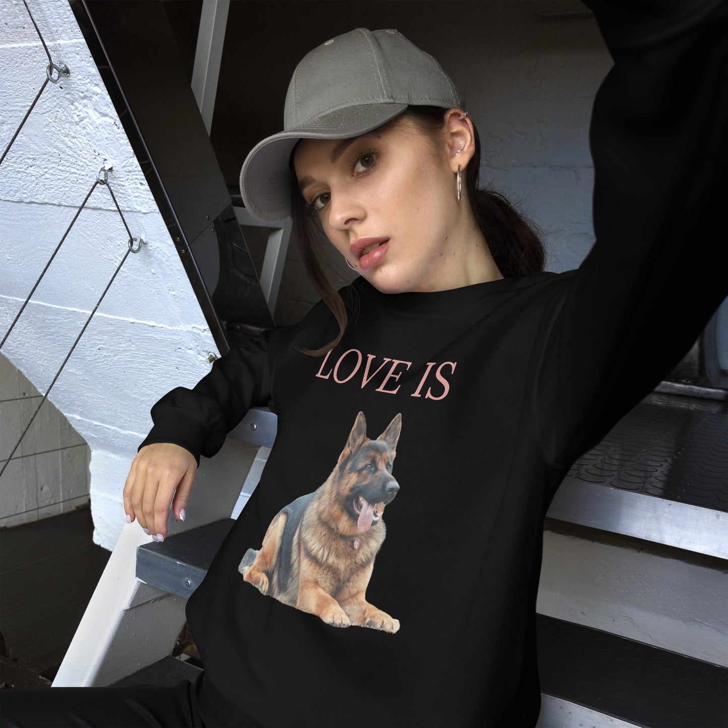 Love Is Sweatshirt for Men Gift For Women and Dog Lover