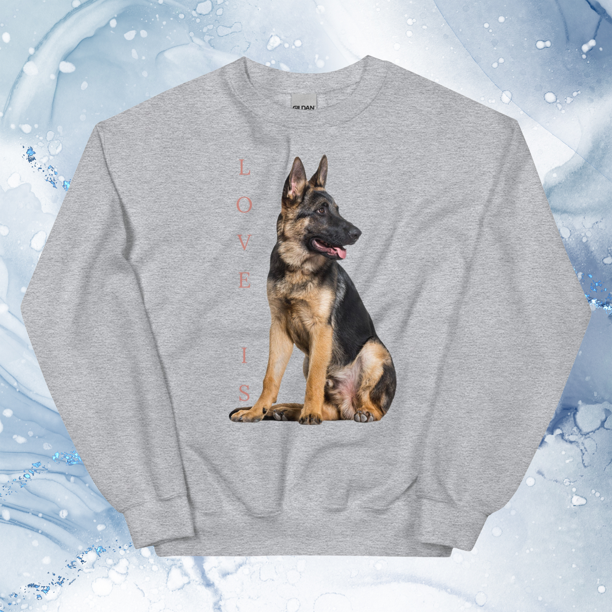 Love Is Sweatshirt for Men Gift For Women and Dog Lover