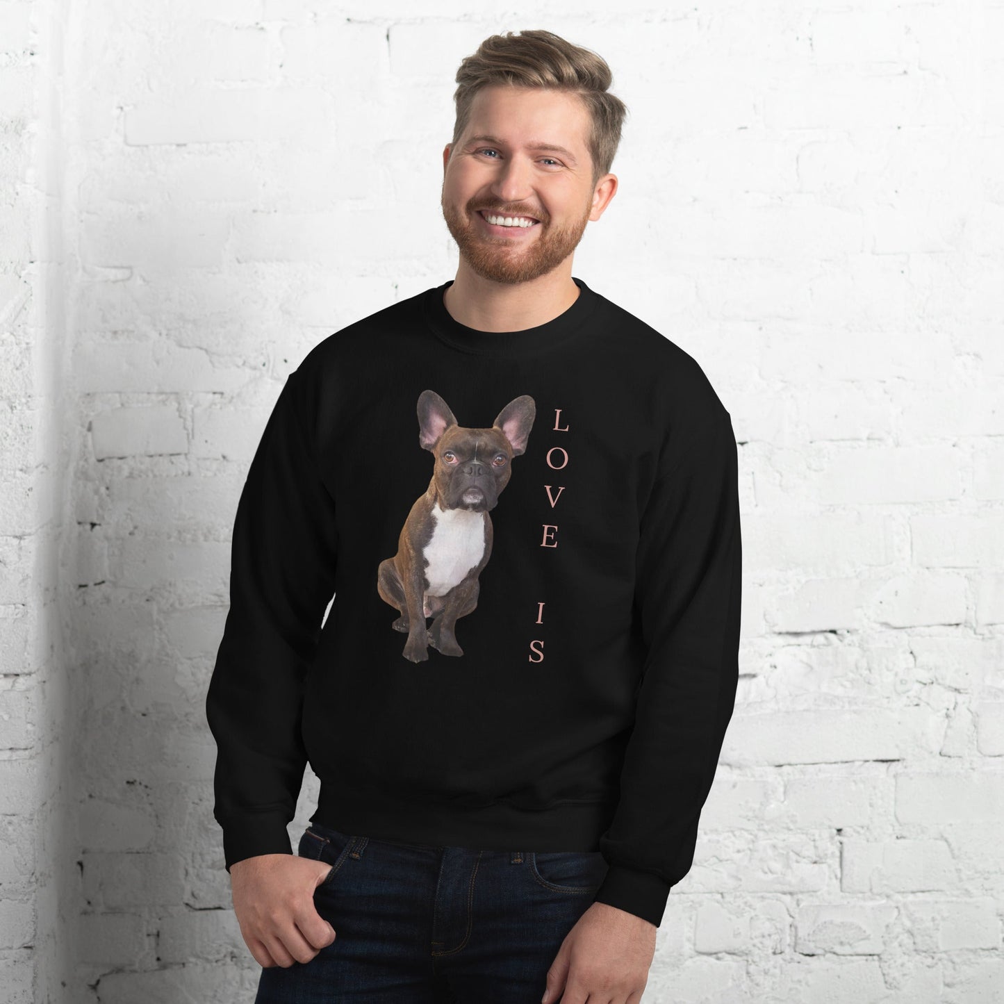 Love Is Sweatshirt for Men Gift For Women and Dog Lover