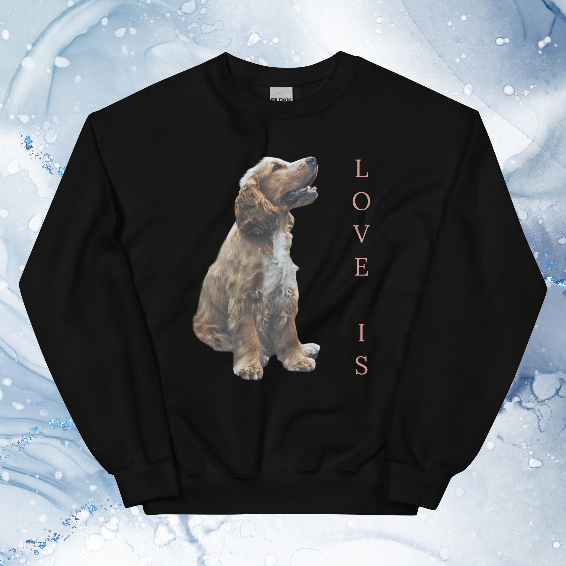 Love Is Sweatshirt for Men Gift For Women and Dog Lover