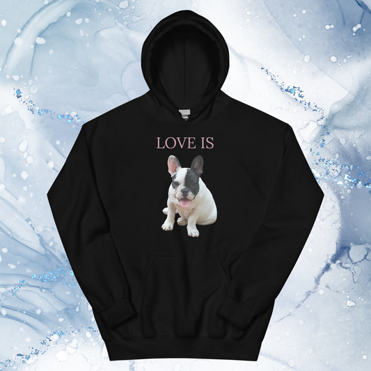 Love Is Hoodie for Men Gift For Women and Dog Lover