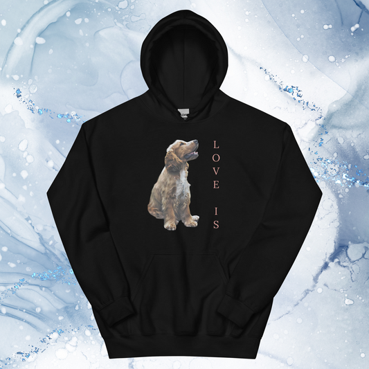 Love Is Hoodie for Men Gift For Women and Dog Lover