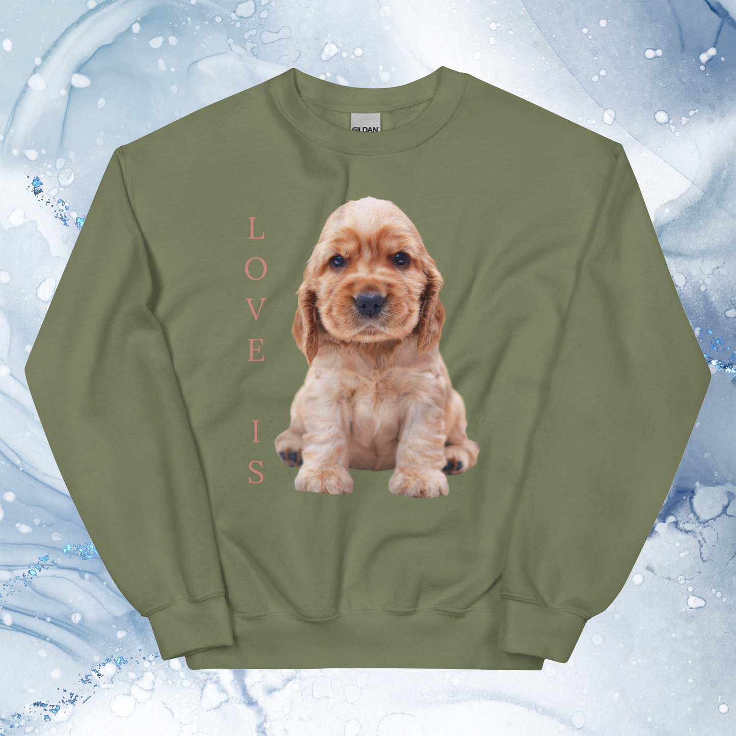 Love Is Sweatshirt for Men Gift For Women and Dog Lover