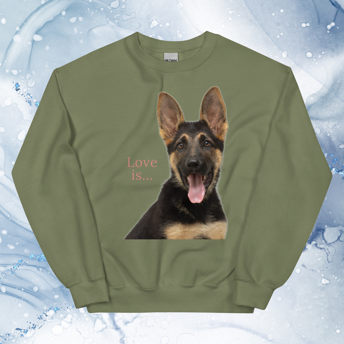 Love Is Sweatshirt for Men Gift For Women and Dog Lover