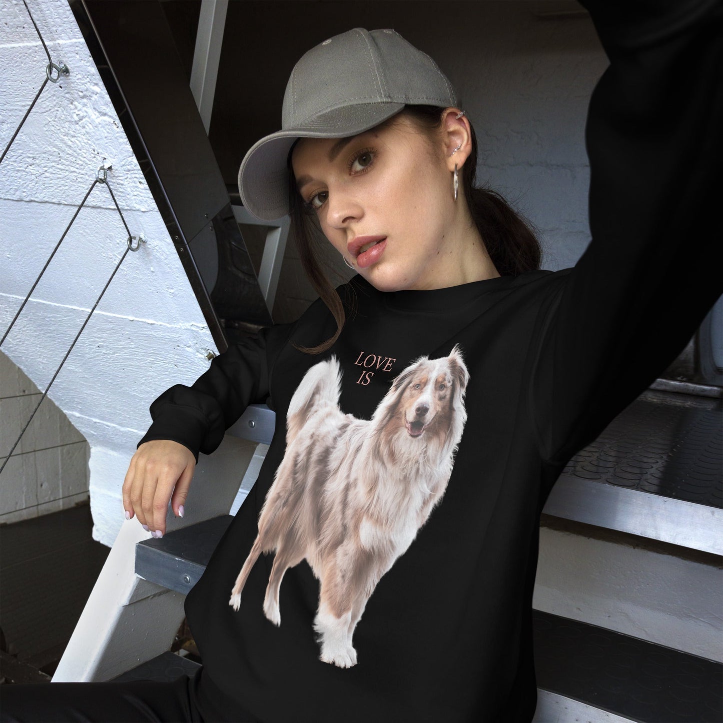 Love Is Sweatshirt for Men Gift For Women and Dog Lover