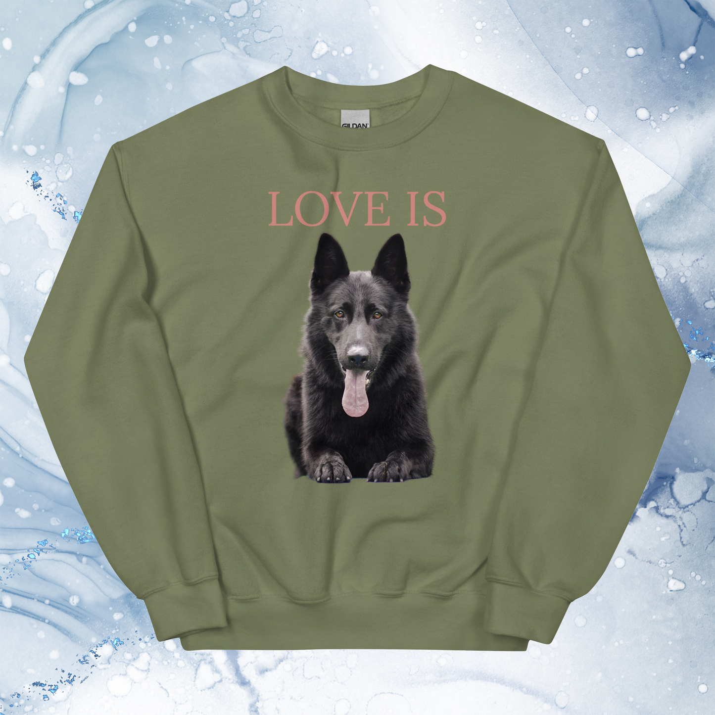 Love Is Sweatshirt for Men Gift For Women and Dog Lover