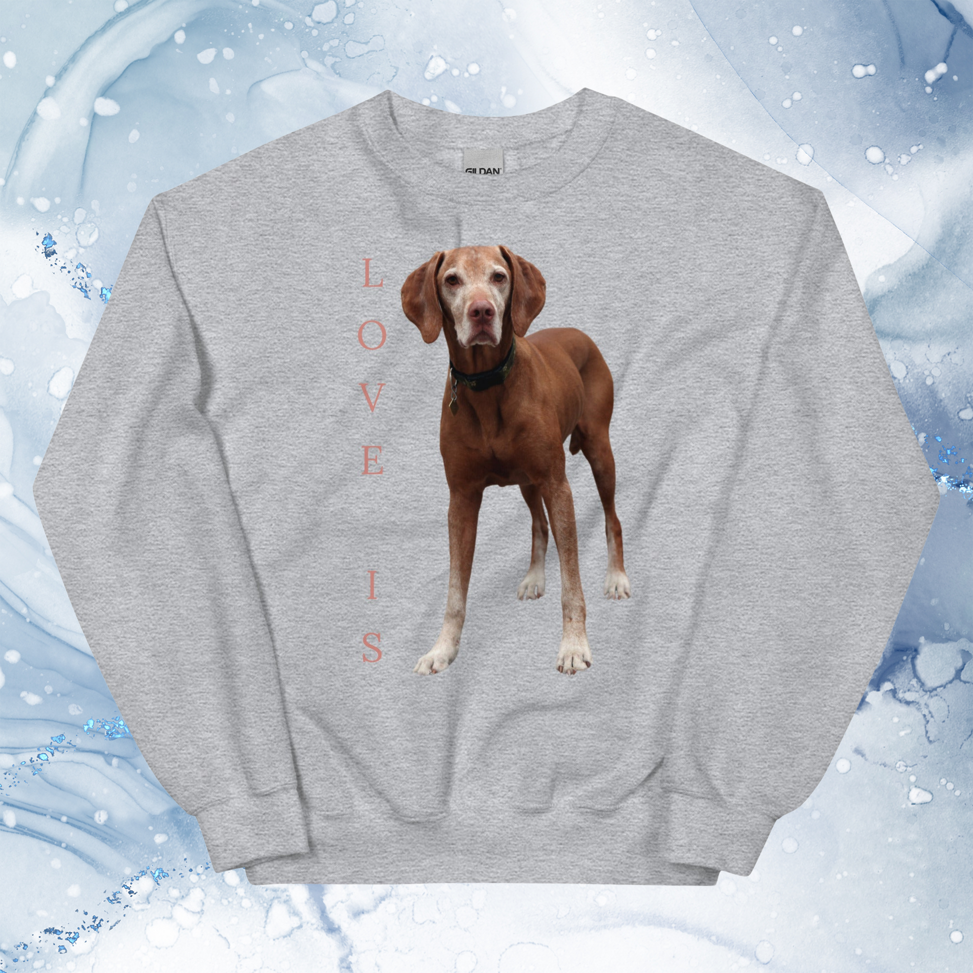 Love Is Sweatshirt for Men Gift For Women and Dog Lover