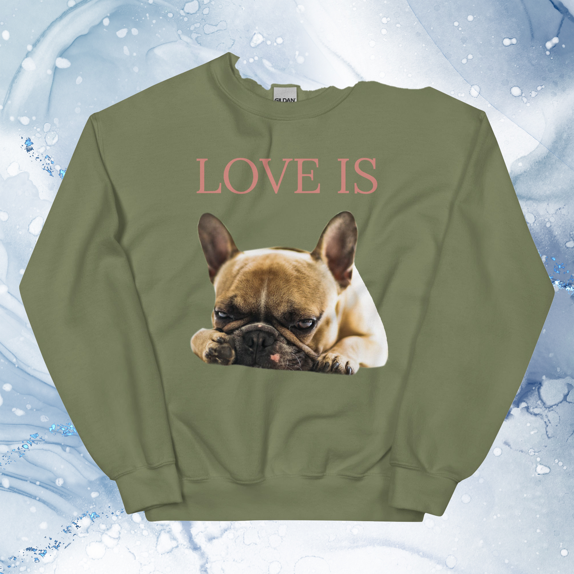 Love Is Sweatshirt for Men Gift For Women and Dog Lover