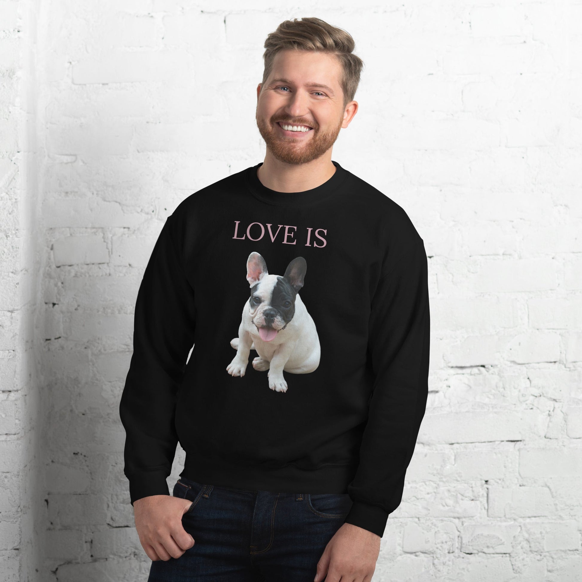 Love Is Sweatshirt for Men Gift For Women and Dog Lover