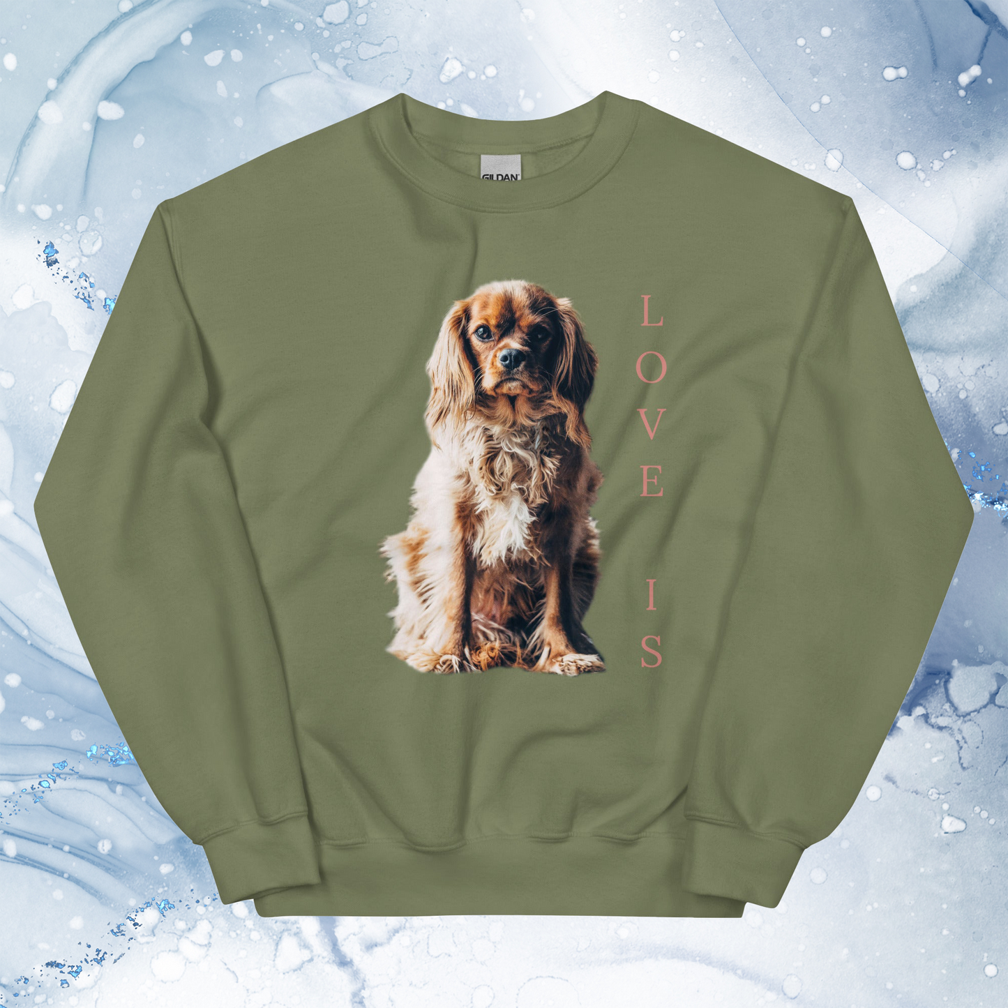 Love Is Sweatshirt for Men Gift For Women and Dog Lover