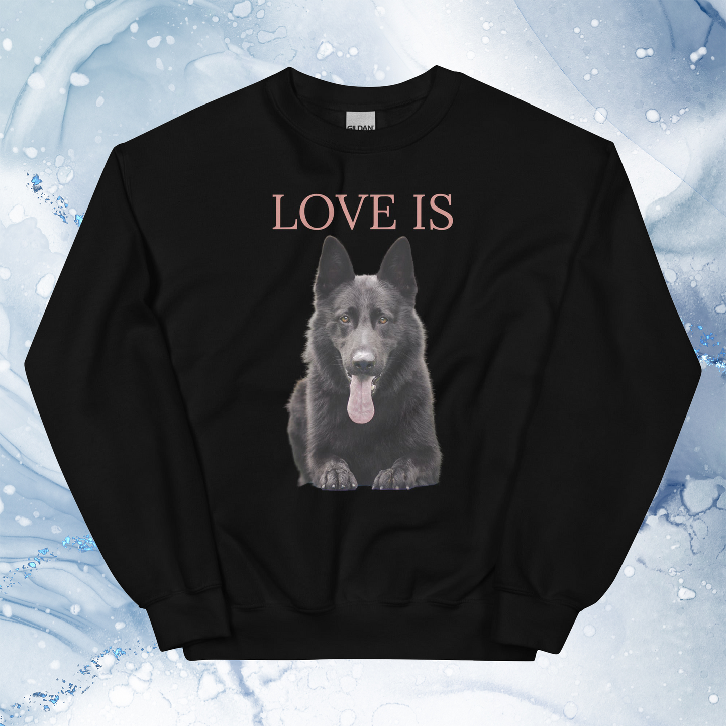 Love Is Sweatshirt for Men Gift For Women and Dog Lover