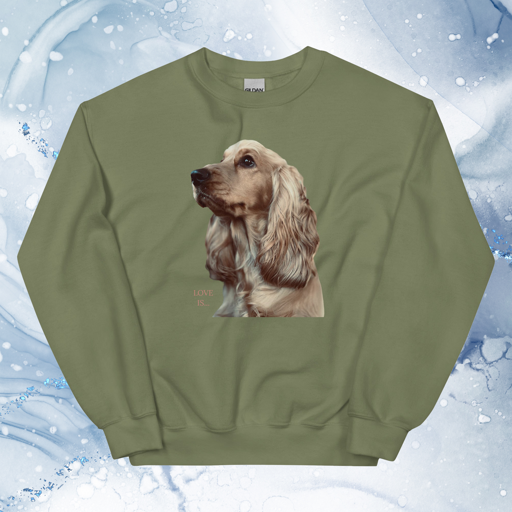 Love Is Sweatshirt for Men Gift For Women and Dog Lover