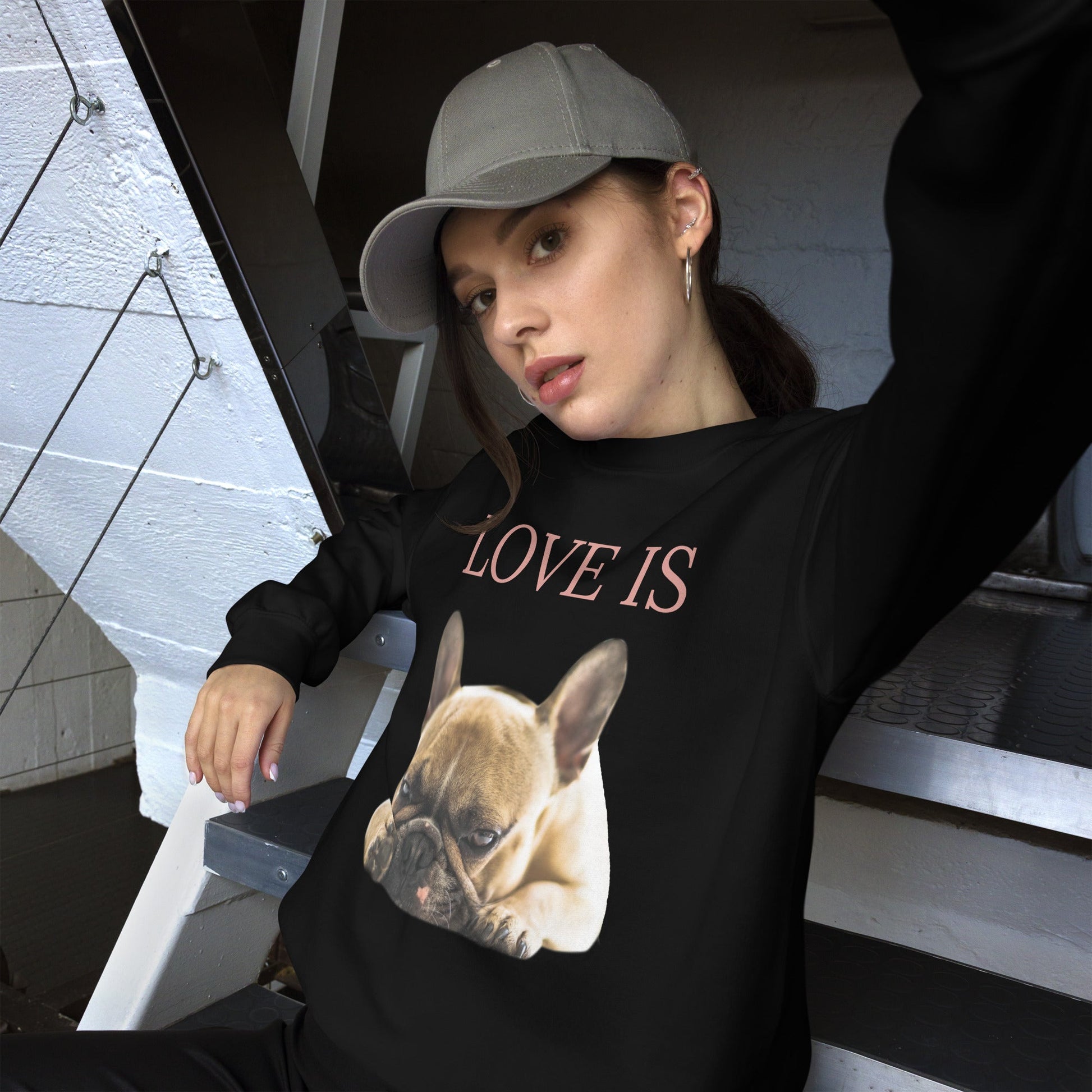 Love Is Sweatshirt for Men Gift For Women and Dog Lover