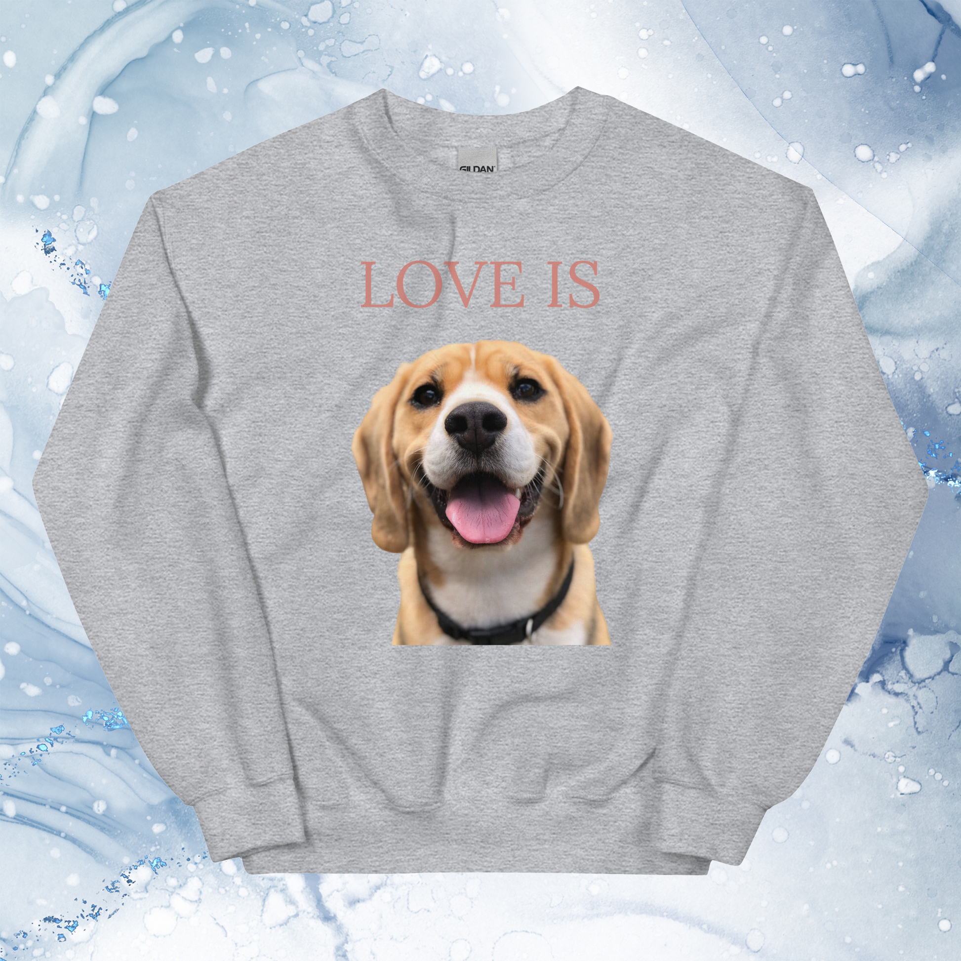 Love Is Sweatshirt for Men Gift For Women and Dog Lover